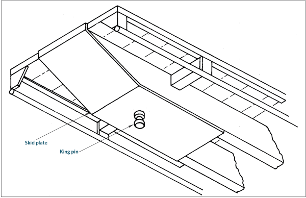 Image of king pin and skid plate